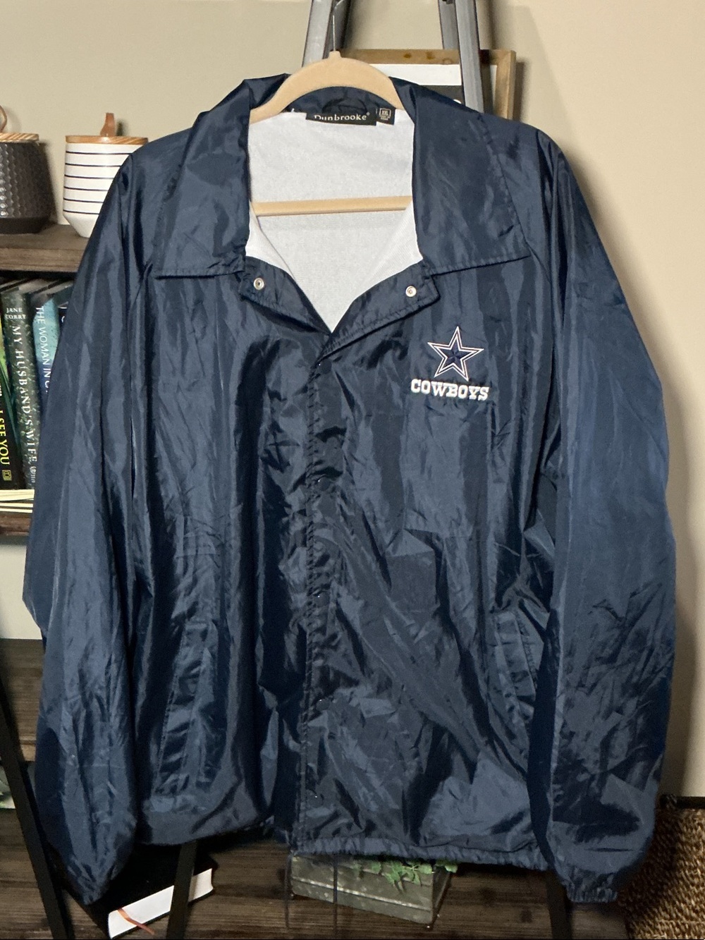 Dallas Cowboys Navy Windbreaker Jacket Size XXL